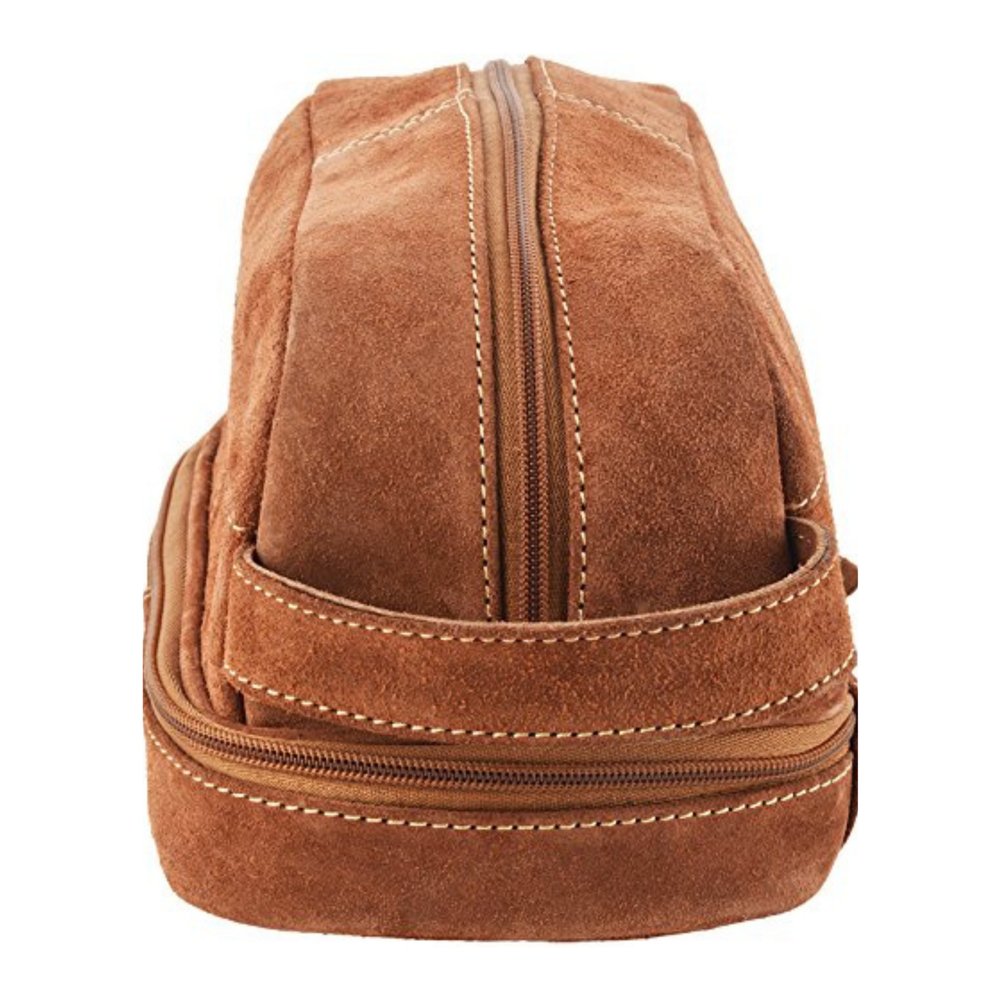 Jasper Suede Dopp Kit Brown