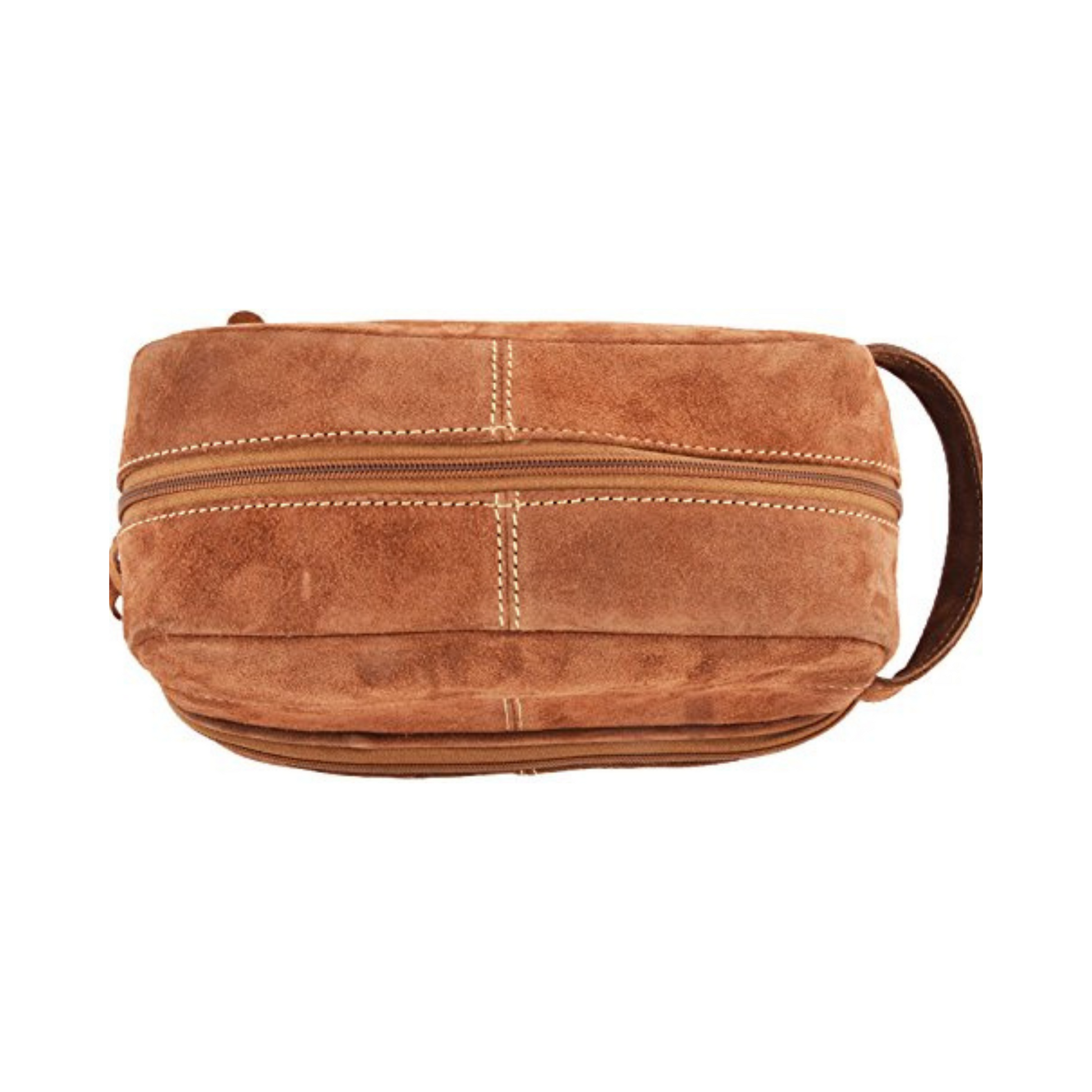 Jasper Suede Dopp Kit Brown