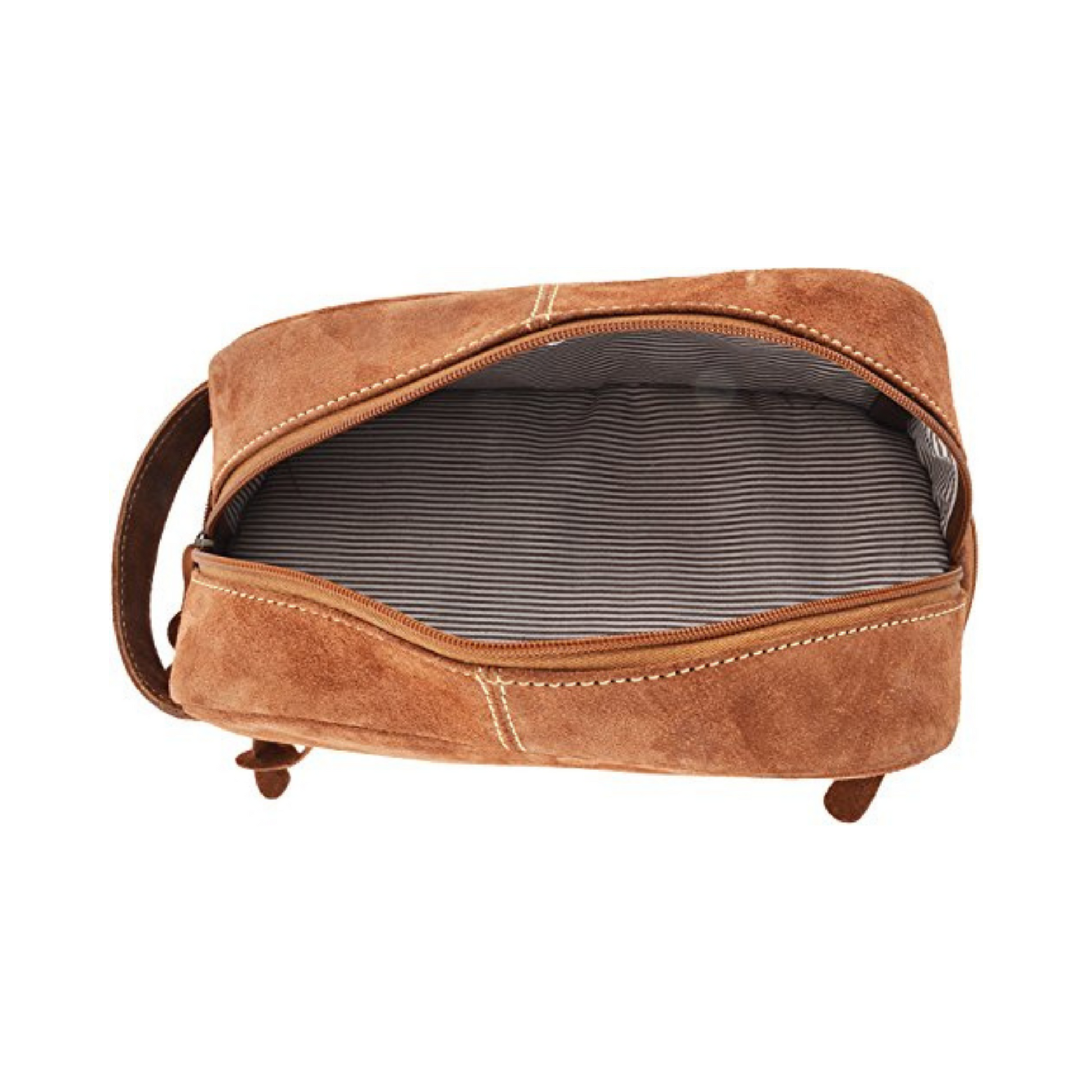 Jasper Suede Dopp Kit Brown
